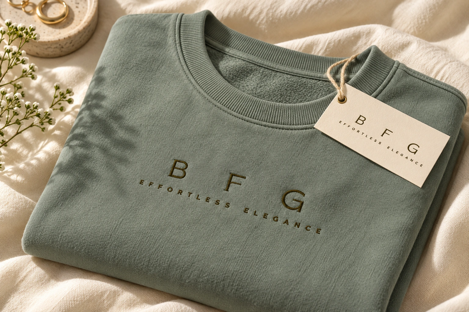Mockup conceptual de bfg: textile