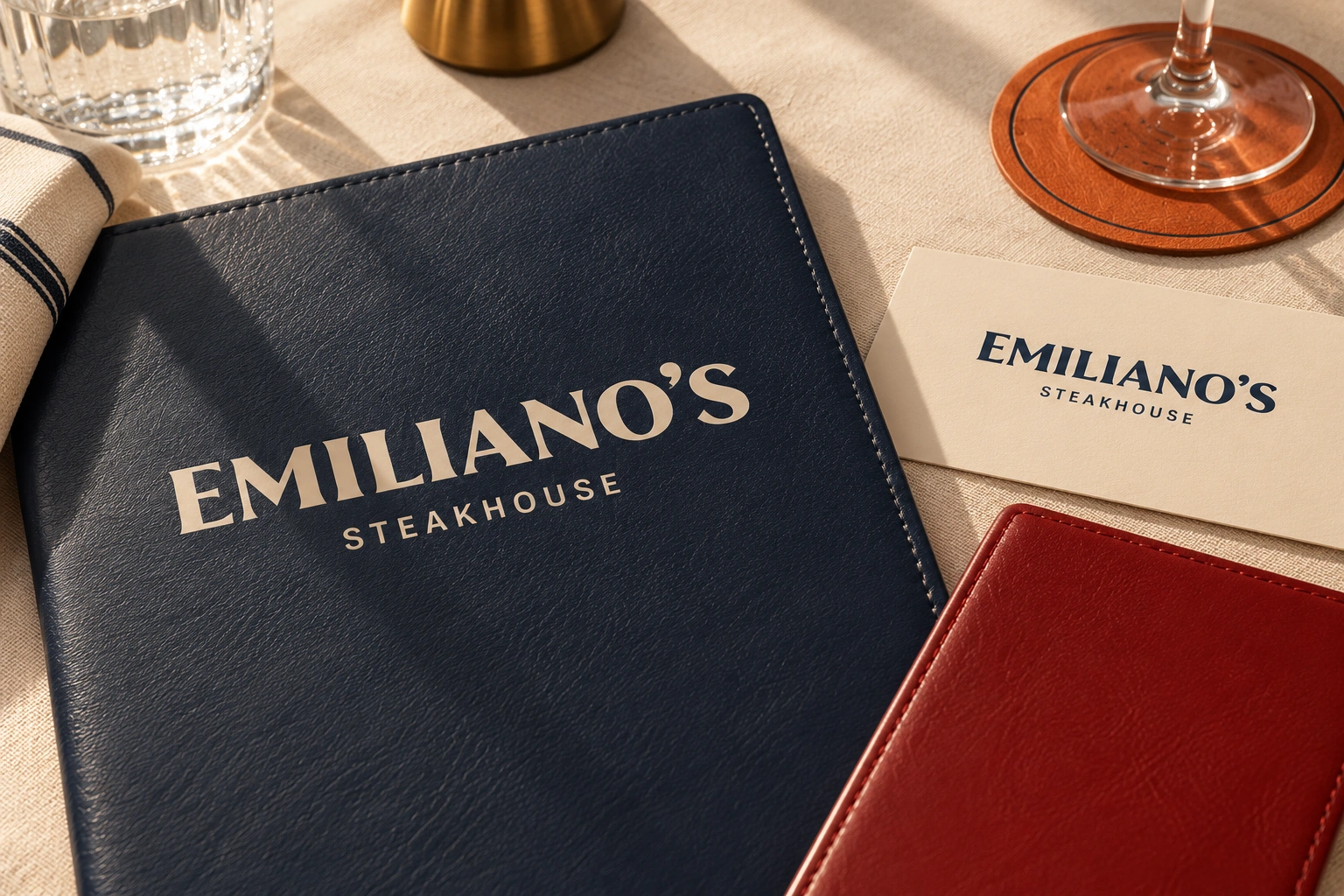 Mockup conceptual de emilianos: stationery