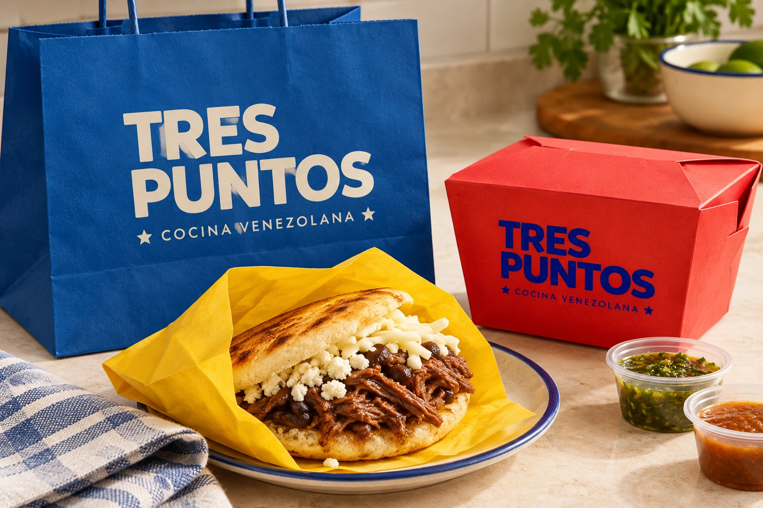 Mockup conceptual de tres-puntos: packaging